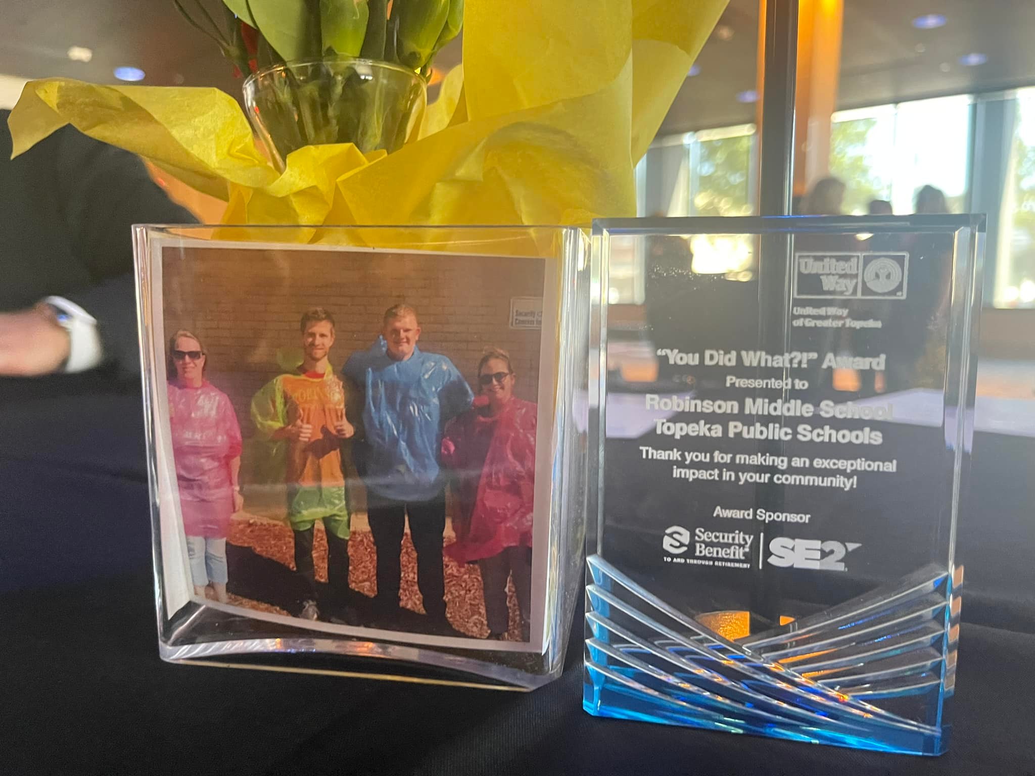 Robinson Middle Receives "You Did What?!" Award Topeka Public Schools